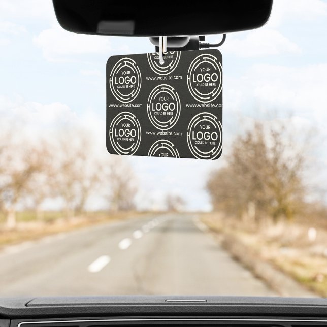 Logo für Unternehmen mit eigener Marke schwarz Autolufterfrischer (Air Freshener logo business company giveaway professional promotional swag branded corporate )