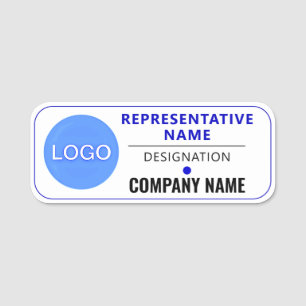 Logo für Unternehmen Mitarbeiter Namensschild