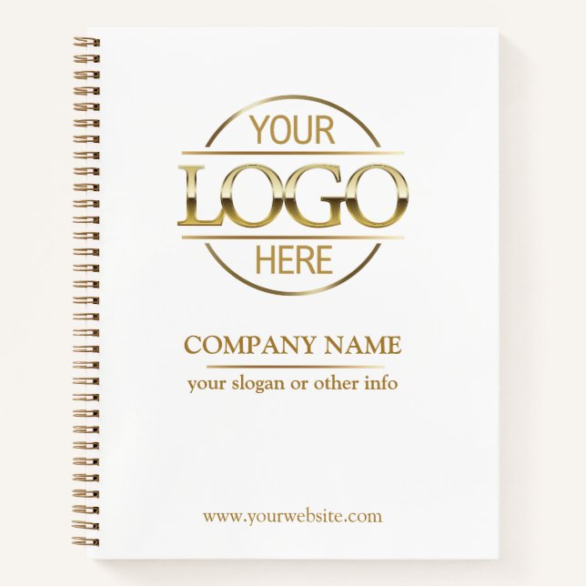 Logo für Unternehmen Notizbuch (Vorderseite)