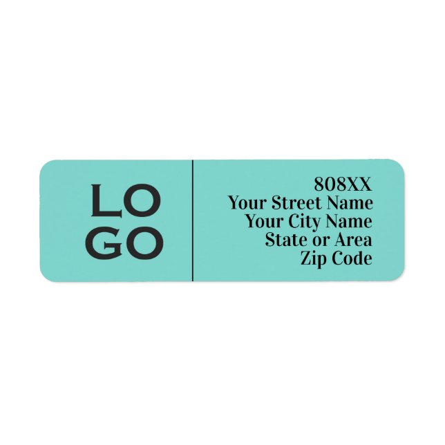 Logo für Unternehmen oder Unternehmen auf Aqua (Vorne)