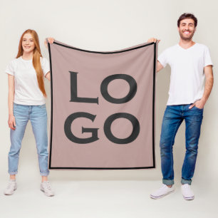 Logo für Unternehmen oder Unternehmen auf Dusty Pi Fleecedecke