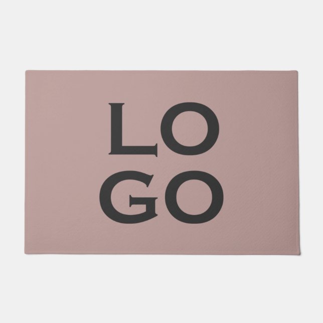 Logo für Unternehmen oder Unternehmen auf Dusty Pi Fußmatte (Vorderseite)