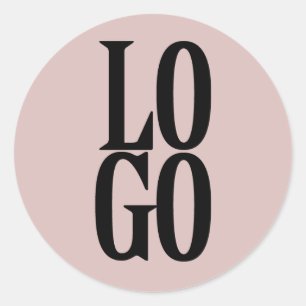 Logo für Unternehmen oder Unternehmen auf Dusty Pi Runder Aufkleber