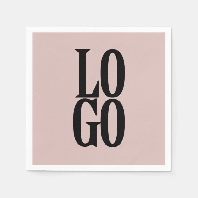 Logo für Unternehmen oder Unternehmen auf Dusty Pi Serviette (Vorderseite)