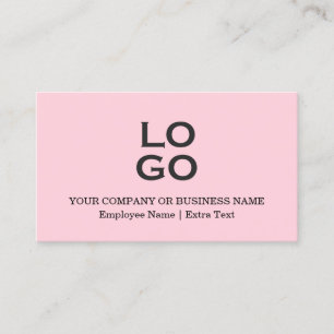 Logo für Unternehmen oder Unternehmen Soft Pink Visitenkarte