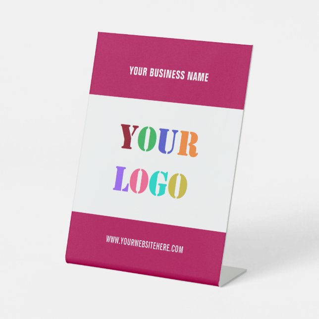 Logo für Unternehmen Sockelschild (Vorderseite)