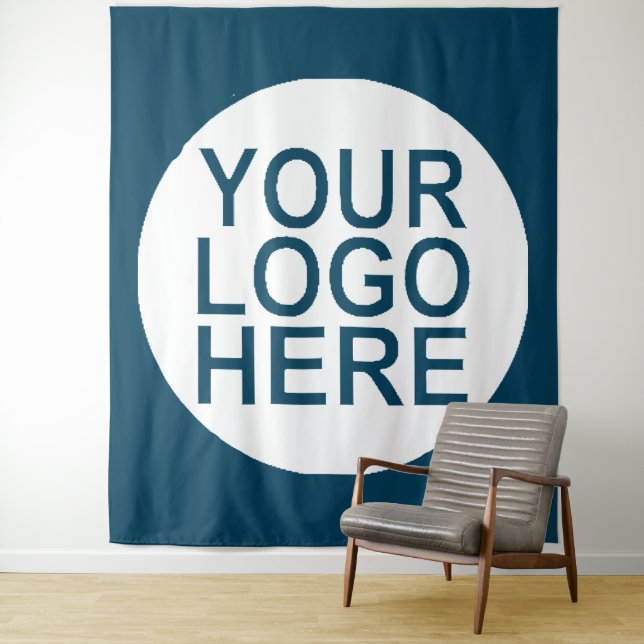 Logo für Unternehmen Wandteppich (Beispiel)