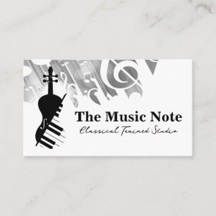 Logo für Violin Piano   Musik Visitenkarte