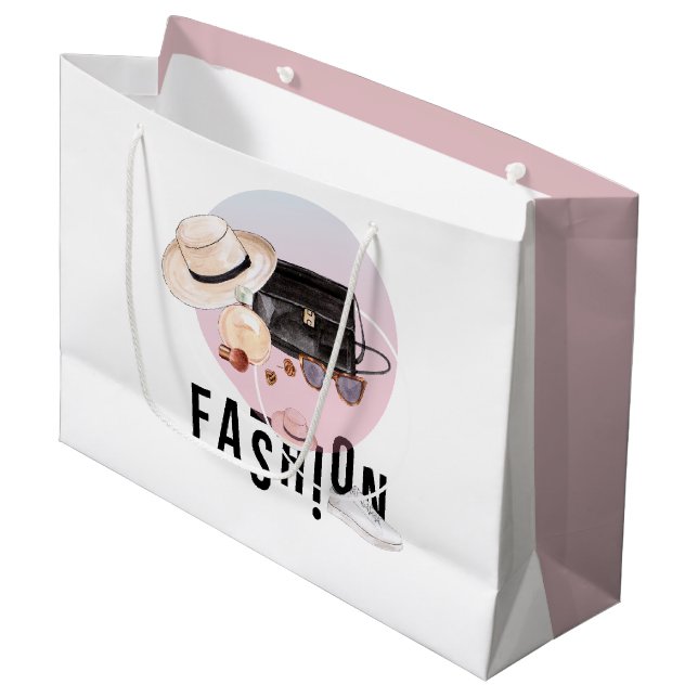 Logo für Wasserfarben Große Geschenktüte (Vorderseite Schrägansicht)