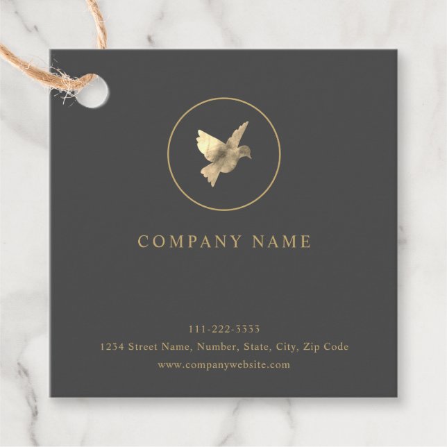 Logo für Wasserfarben-Taube Geschenkanhänger (Vorderseite)