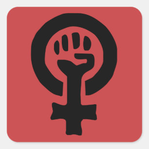 Logo für weibliche Symbole Quadratischer Aufkleber