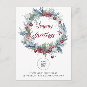 Logo für Weihnachtskranke Feiertagspostkarte