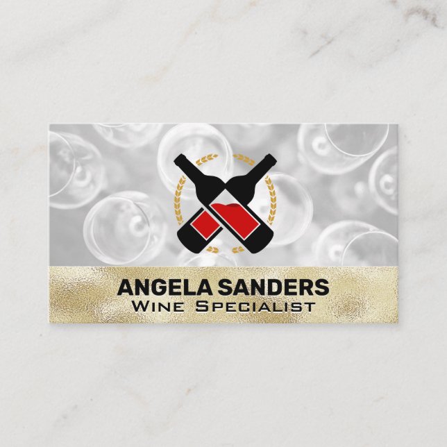 Logo für Weinflaschen Visitenkarte (Vorderseite)