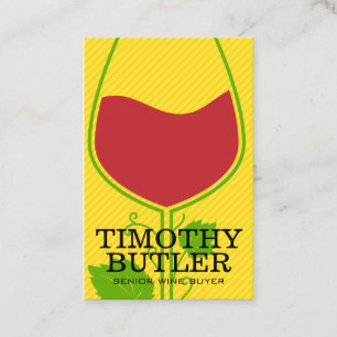 Logo für Weinglas und Wein Visitenkarte