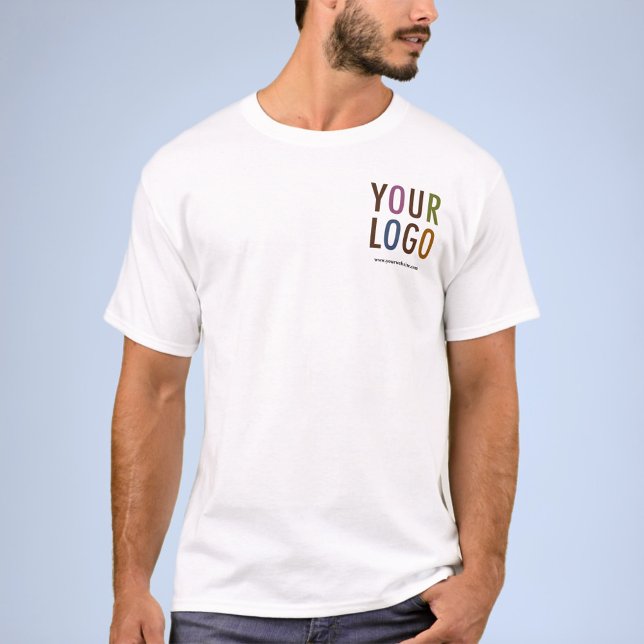 Logo für Werbe-Kunden-T - Shirt (MISOOK Men's White T-Shirt with Logo)