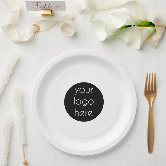 Logo für Werbefirmen Pappteller (Hochzeit)