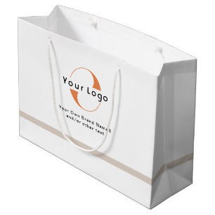 Logo für White & Tan, Black Text Company Business Große Geschenktüte