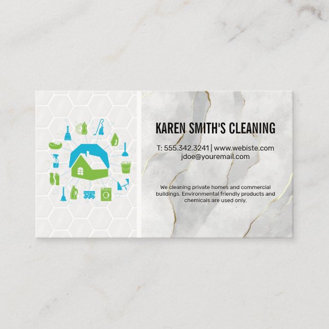 Logo für Zuhause-Reinigungsdienste | Maid | Sanier Visitenkarte (Vorderseite)