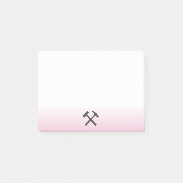 Logo Geologenhammer Post-it Klebezettel (Vorderseite)