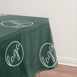 Logo-Geschäft für die Custom Forest Green Trade Sh Tischdecke