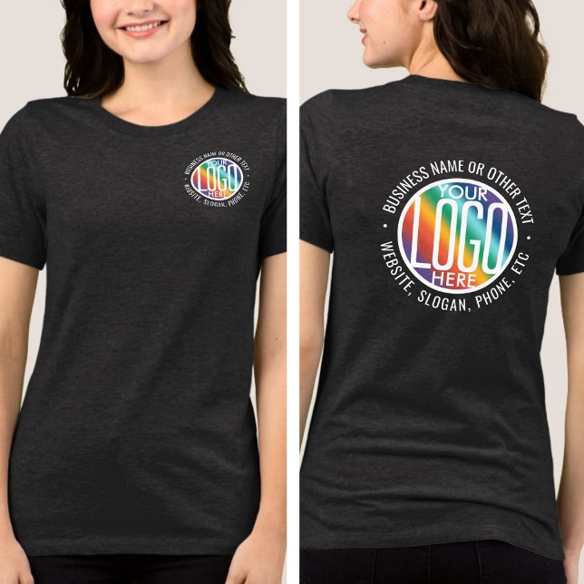 Logo-Geschäft für kundenspezifische Printfirmen Tri-Blend Shirt (Von Creator hochgeladen)