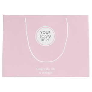 Logo-Geschäft Pink Blank Corporate-Tasche Große Geschenktüte