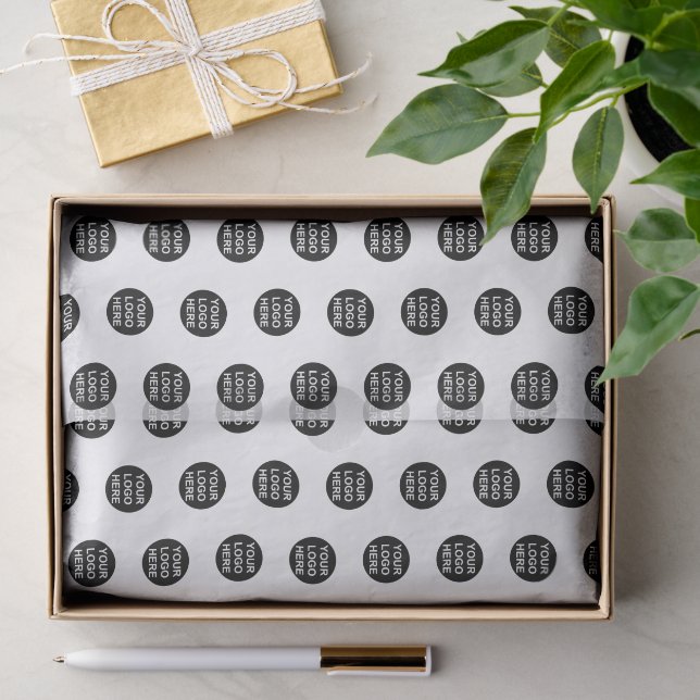 LOGO-GESCHÄFTS-BRANDING modern einfach professione Seidenpapier (Geschenk)