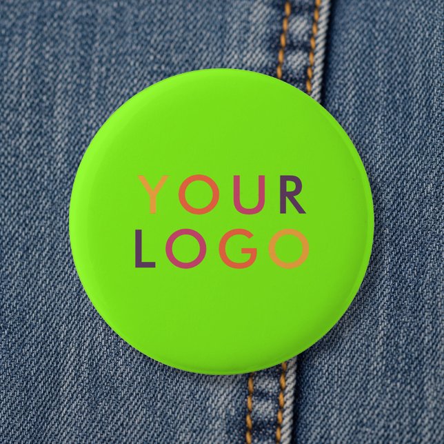 Logo-Geschäftsbranding-Vorlage Lebendiges Grün Button (Von Creator hochgeladen)