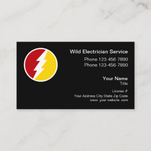 Logo Geschäftskarten für professionelle Elektriker Visitenkarte