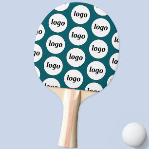 Logo-Geschäftsmodell Werbegestaltung Aquamarin-Grü Tischtennis Schläger