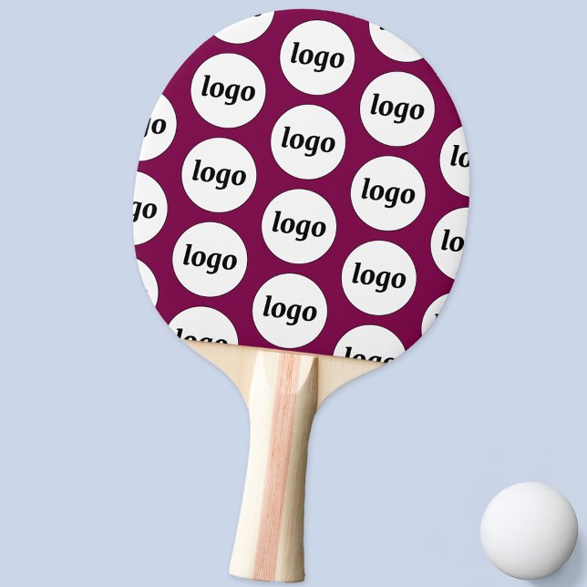 Logo-Geschäftsmodell Werbezeitschrift Rosa Tischtennis Schläger (Simple logo pattern business promotional ping pong paddle in magenta pink

)