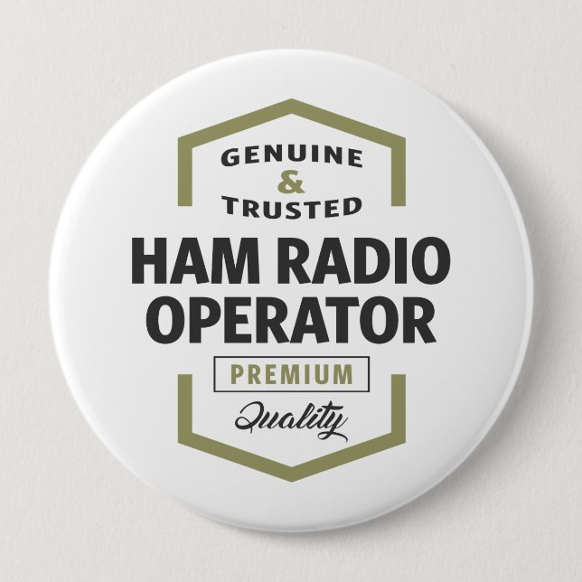 Logo-Geschenke von HAM Radio Operator. Button (Vorderseite)