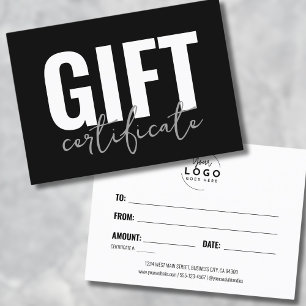 Logo Geschenkgutschein für moderne Unternehmen Visitenkarte
