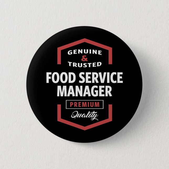 Logo-Geschenkideen für den Food Service Manager Button (Vorderseite)