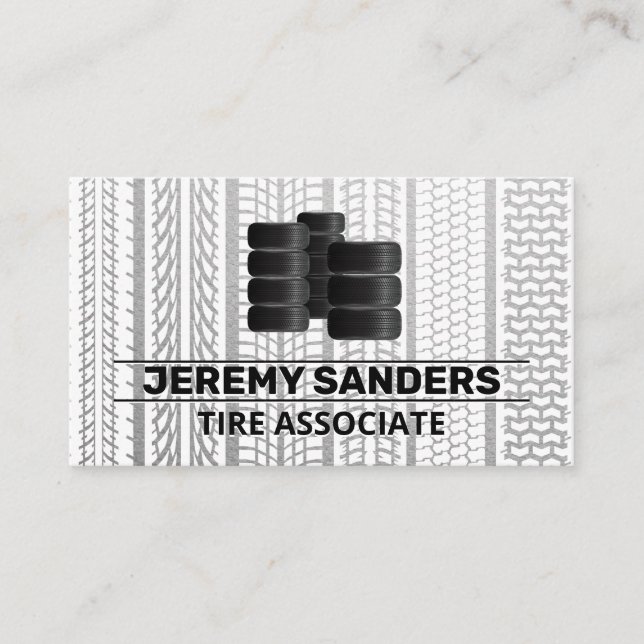 Logo "Gestapelte Reifen" | Reifenmarken Visitenkarte (Vorderseite)