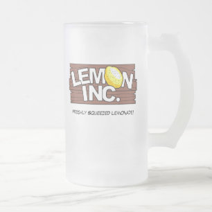 Logo-Glas-Tasse Lemon Inc. Mattglas Bierglas