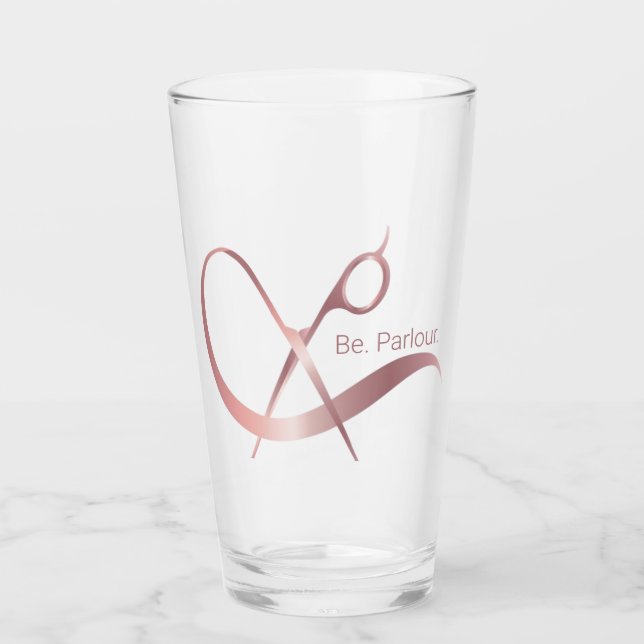 Logo Glass for Be. Salon. Glas (Vorderseite)