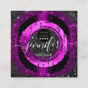 Logo-Glitzer-Logo für berufliche Boutique Quadratische Visitenkarte