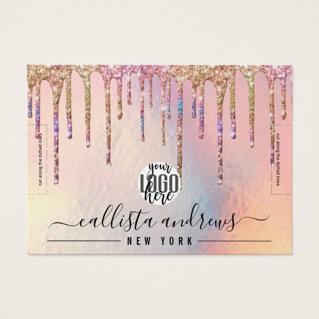 Logo-Glitzer-Tropfen-Logo-Darstellung (Vorderseite)