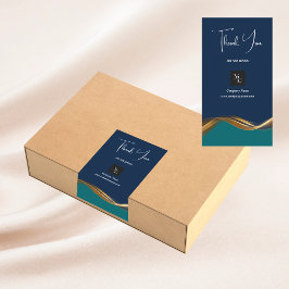 Logo Gold Blue Dankeschön Box Siegel Packing Label