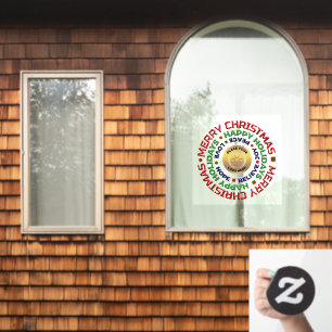 Logo Gold Business Merry Weihnachtsfeiertag Custom Fensteraufkleber