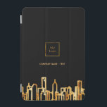 Logo Gold City Skyline Black Business Real Anwesen iPad Mini Hülle<br><div class="desc">Schwarzer Hintergrund mit vergoldeten Imitaten in der Silhouette der Stadt. Vorlage für Ihr Firmenlogo und Ihren Namen oder einen Text. Goldene Buchstaben Perfekt für echte Anwesen-Agent! Dieser Fall ist auch in unserem Shop ohne Logo erhältlich.</div>
