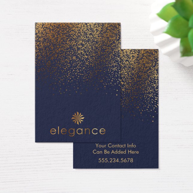 Logo Gold Confetti Mitternachtsring Holder-Anzeige (Schreibtisch)