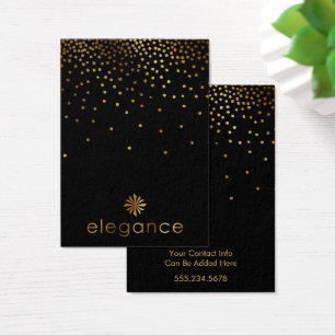 Logo Gold Confetti Schwarzer Ohrring Display