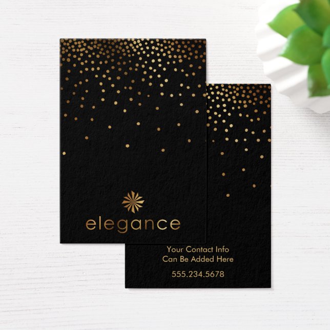Logo Gold Confetti Schwarzer Ohrring Display (Schreibtisch)