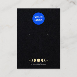 Logo Gold Moon Phase Black Earring Display hinzufü Visitenkarte