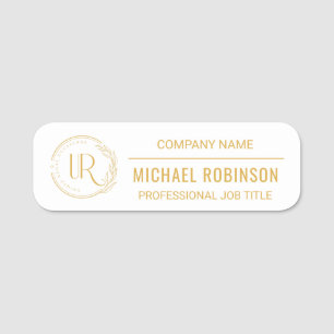 Logo-Gold-Script-Beruflicher Mitarbeiter Namensschild