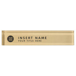 Logo-goldene Steigung Custom Your Company Namensplakette
