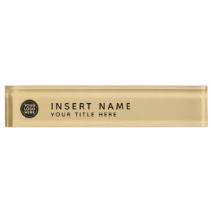 Logo-goldene Steigung Custom Your Company Namensplakette