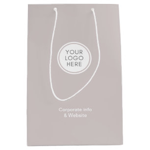 Logo Graue Firma Minimalistisch Mittlere Geschenktüte